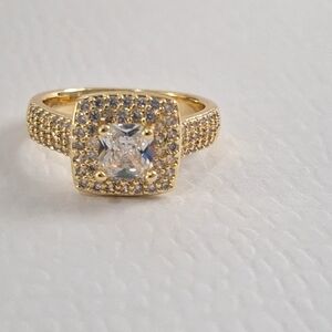 Multi Diamonds Square Shape Ring